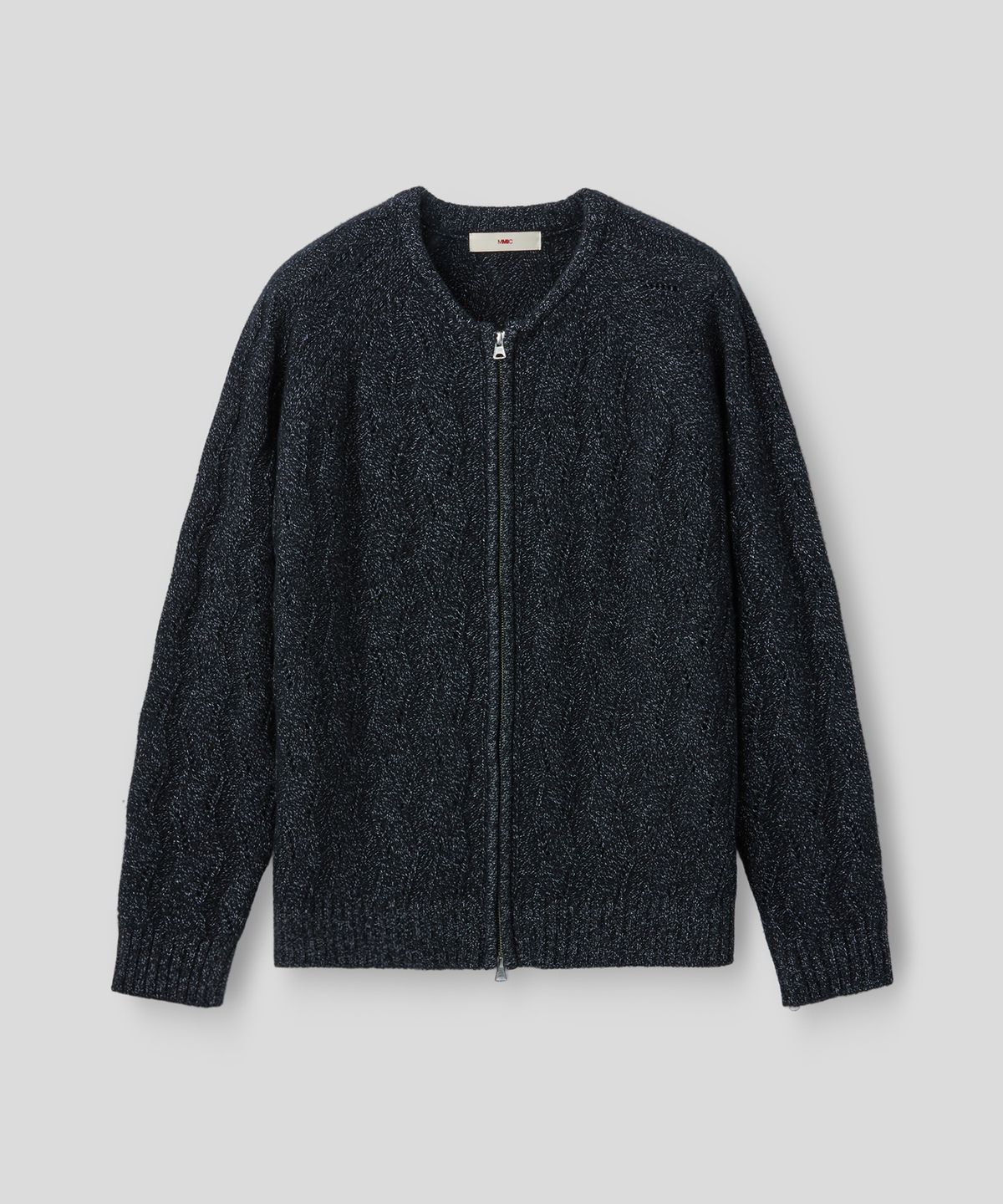 엠엠아이씨(MMIC) WAVY ZIP CARDIGAN (BLACK)