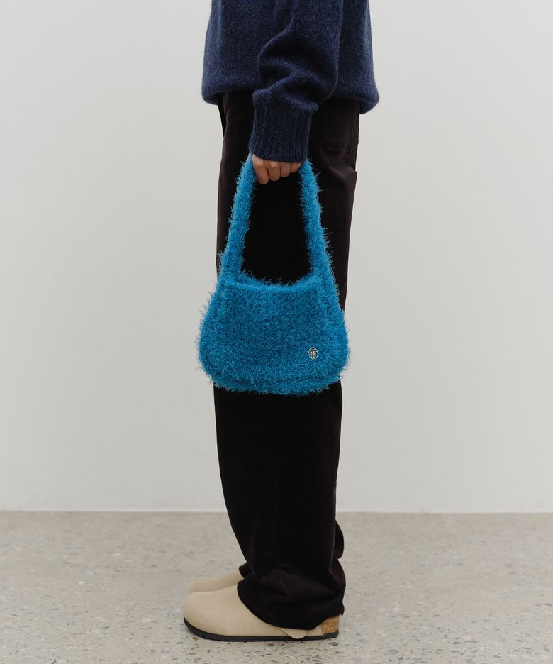 CIRCLE LOGO MINI KNIT BAG teal