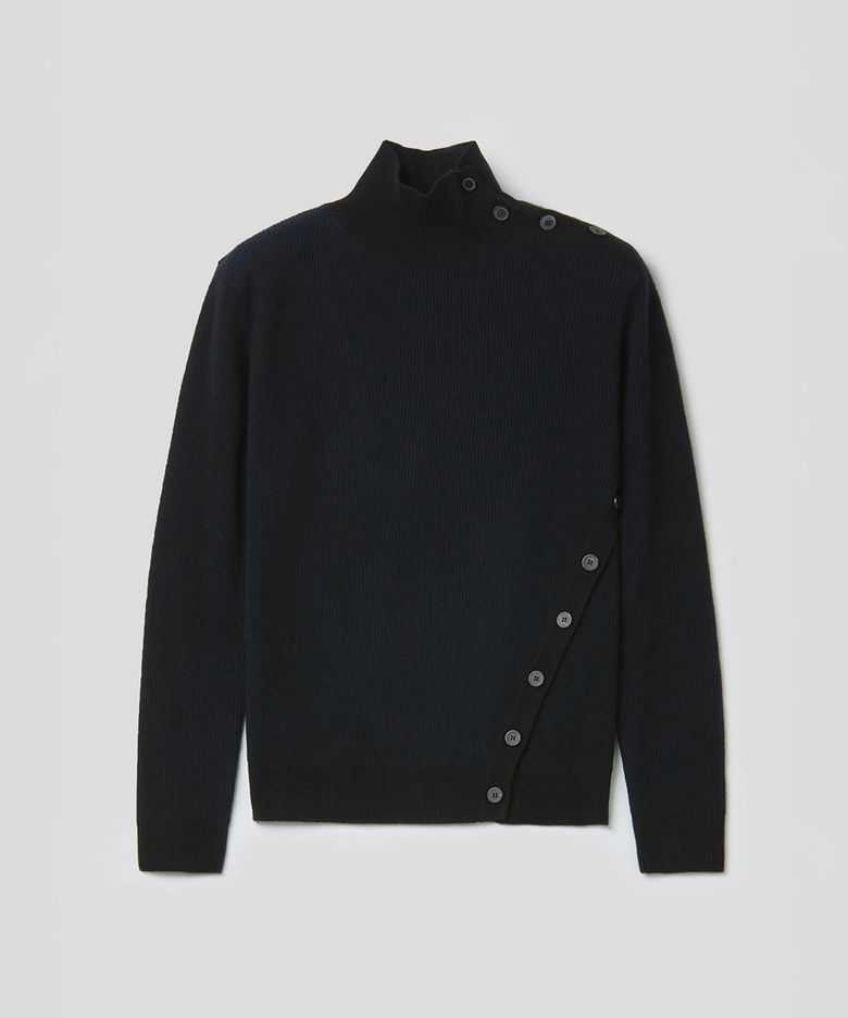 OBLIQUE TURTLENECK (BLACK)