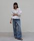 위크 미디엄블루 와이드 데님팬츠
