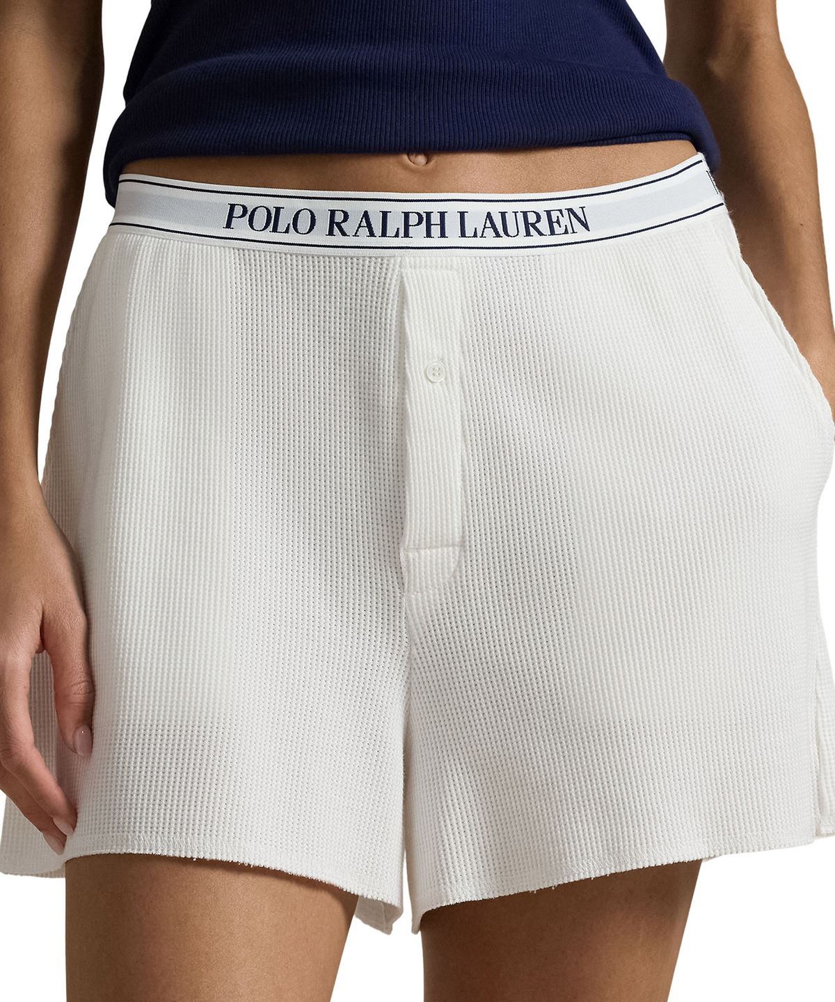 폴로 랄프로렌 이너웨어(POLO RALPH LAUREN INNERWEAR) 여성 슬립 복서 쇼츠 아이보리 4P0150