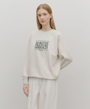CLASSIC LOGO EMBROIDERY SWEATSHIRT (BRUSHED) oatmeal