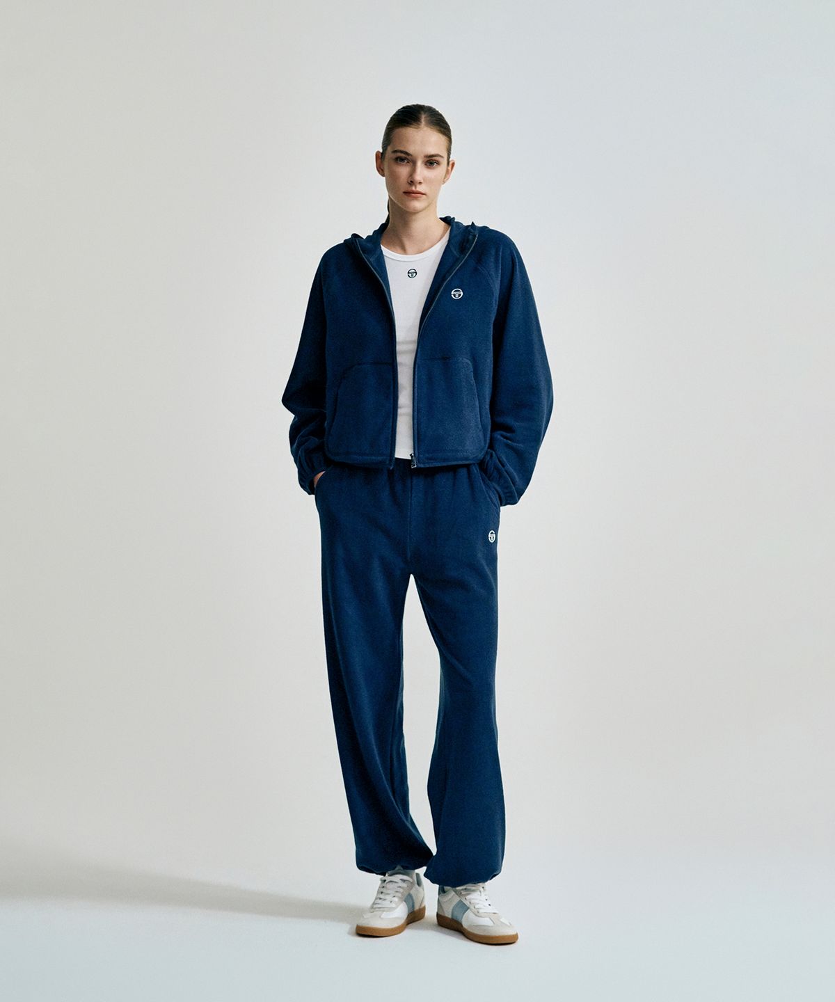 세르지오 타키니(SERGIO TACCHINI) W 쿠쉬웜 플리스 루즈 조거 팬츠 (Navy)