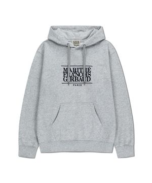CLASSIC LOGO EMBROIDERY HOODIE (BRUSHED) heather gray