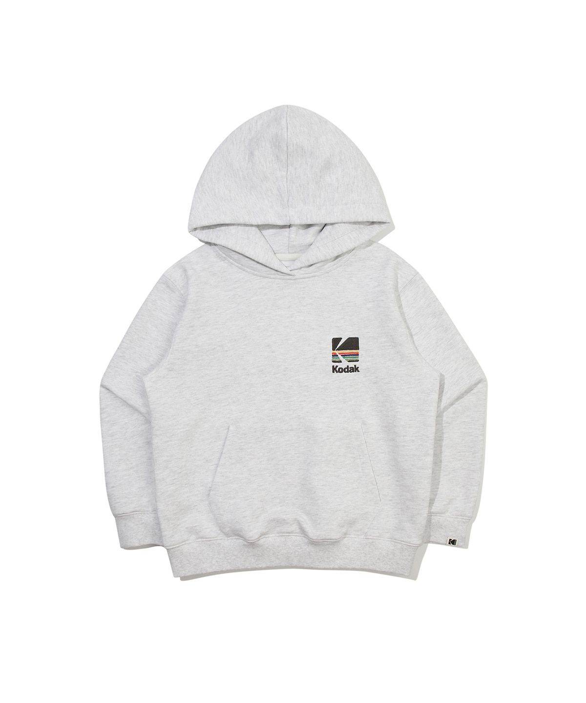 코닥 키즈(KODAK KIDS) 레인보우 빅로고 후드 키즈 WHITE MELANGE