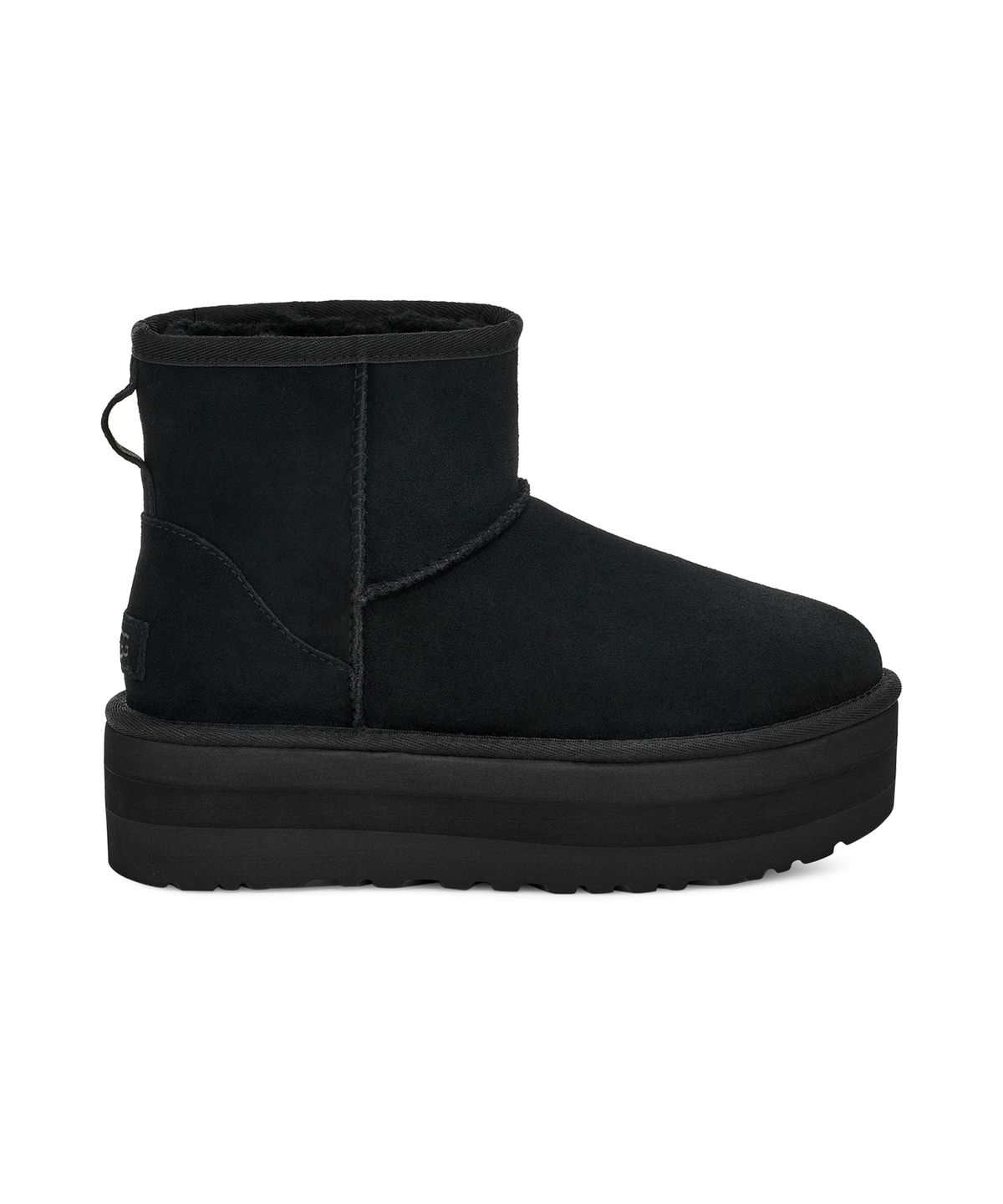 어그(UGG) [WOMEN] 스웨이드 미니 클래식 부츠 (클래식 미니 플랫폼) - 블랙 / 1134991-BLK