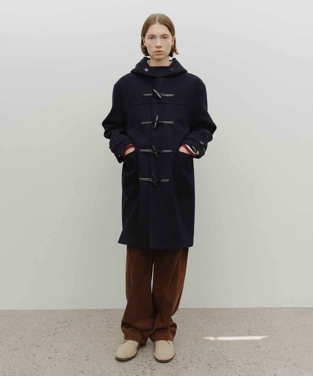 마리떼 프랑소와 저버(MARITHÉ + FRANҪOIS GIRBAUD) LONG DUFFLE COAT dark navy