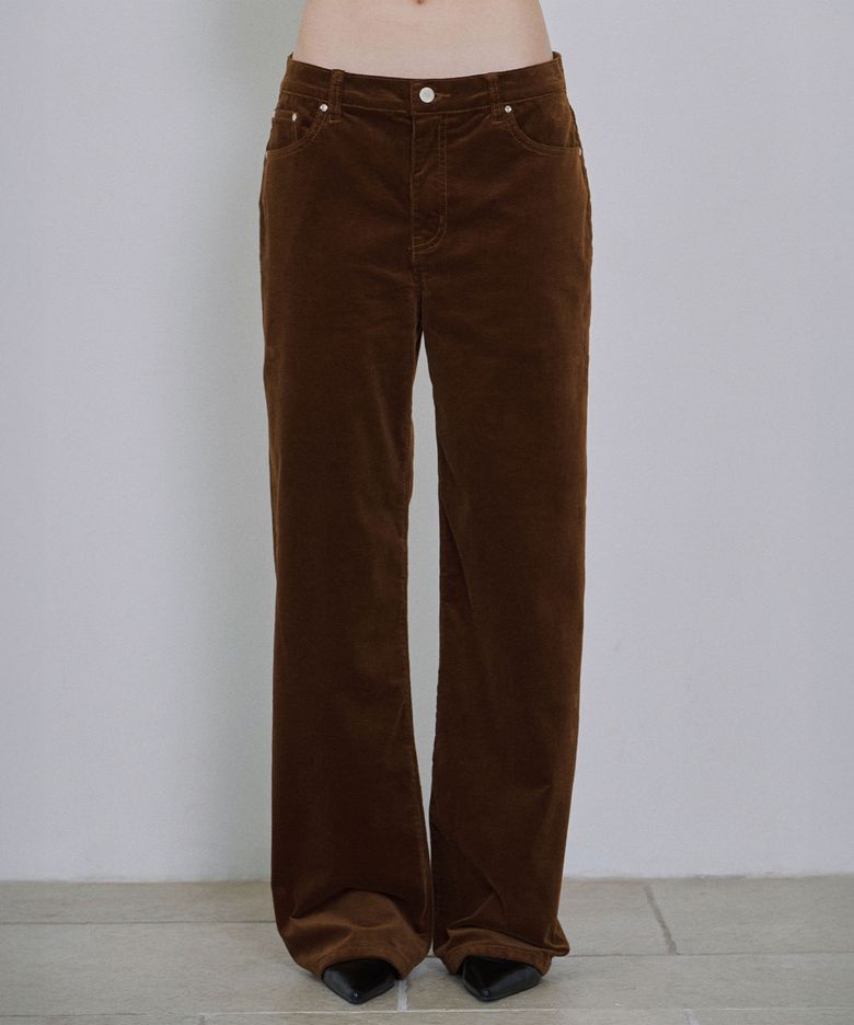 Cigarette Span Corduroy Pants_Brown