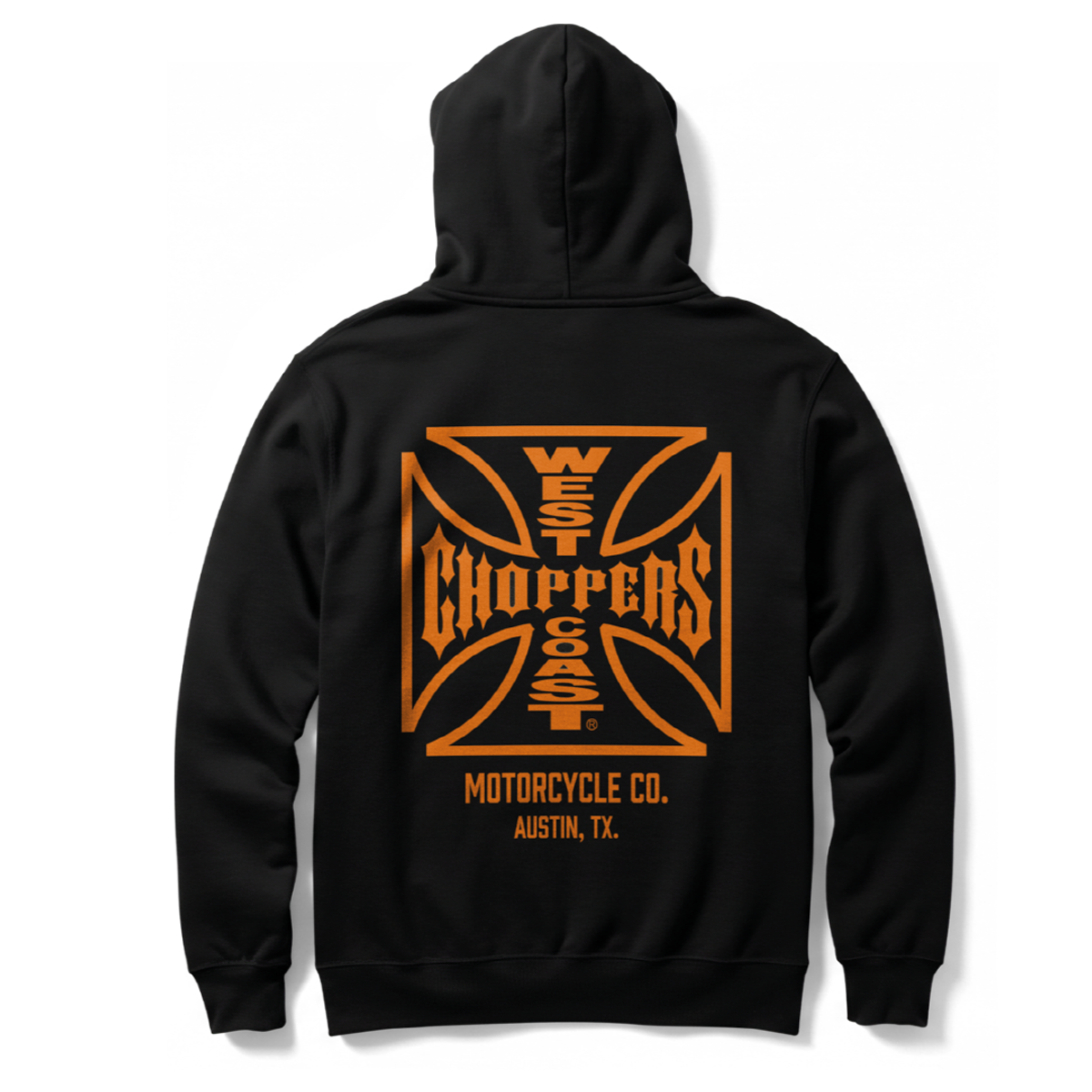 웨스트코스트챠퍼스(WEST COAST CHOPPERS) WCC ATX 크로스 후디 - 블랙 오렌지