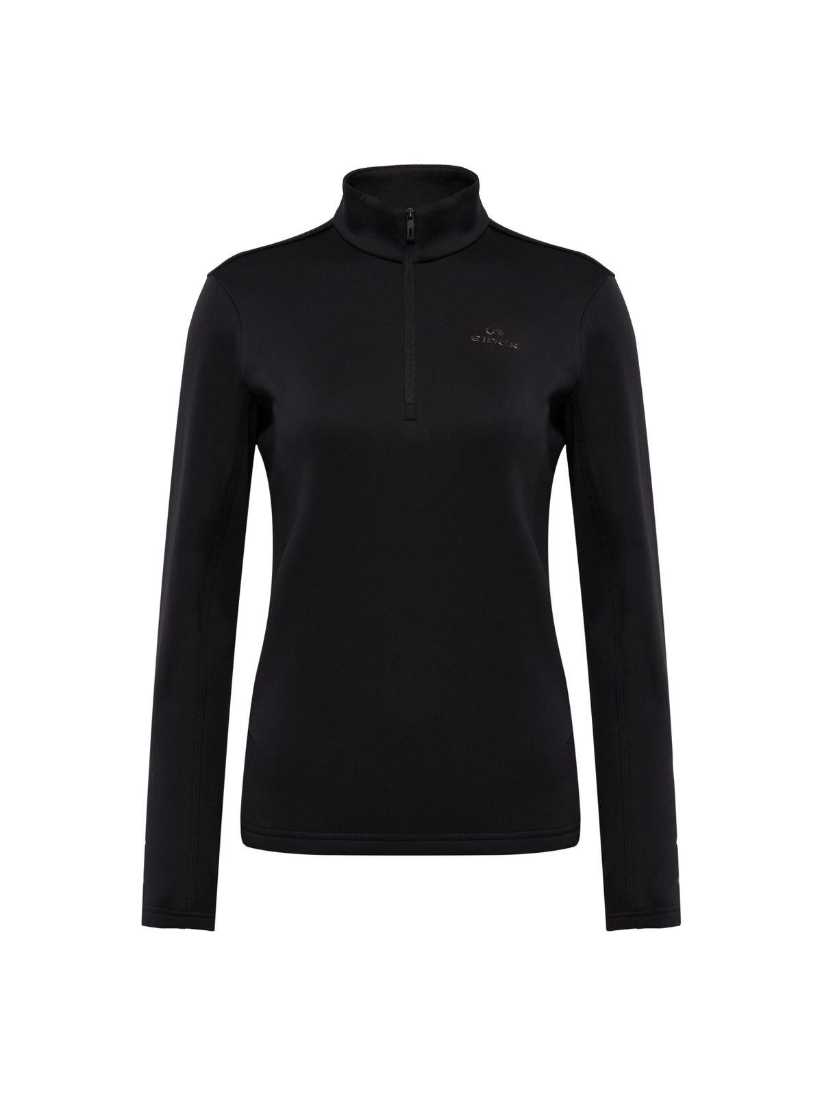 아이더(EIDER) POWER STRETCH (파워 스트레치) 여성 긴팔 짚업 티셔츠_Black