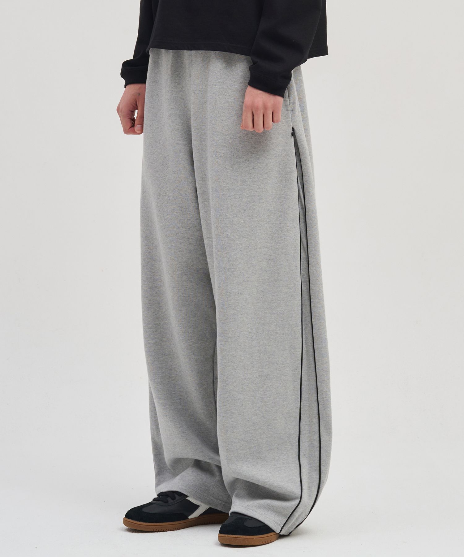 【美品】LOGO Zip SWEAT Pants (gray) M MUSINSA | XERO Side Zip Sweatpants [Melange Gray]