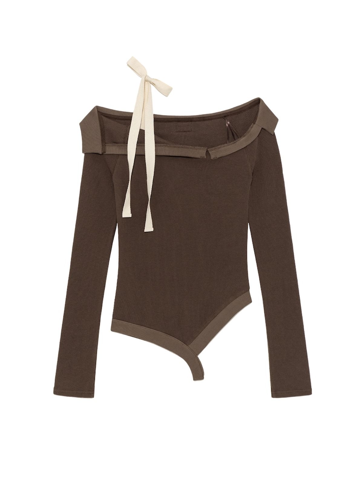 글로니(GLOWNY) DEMI CUTOUT LONG SLEEVE (BROWN)