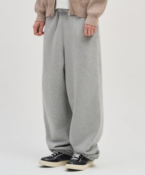 오버 실루엣 스웨트 팬츠 [멜란지 그레이]