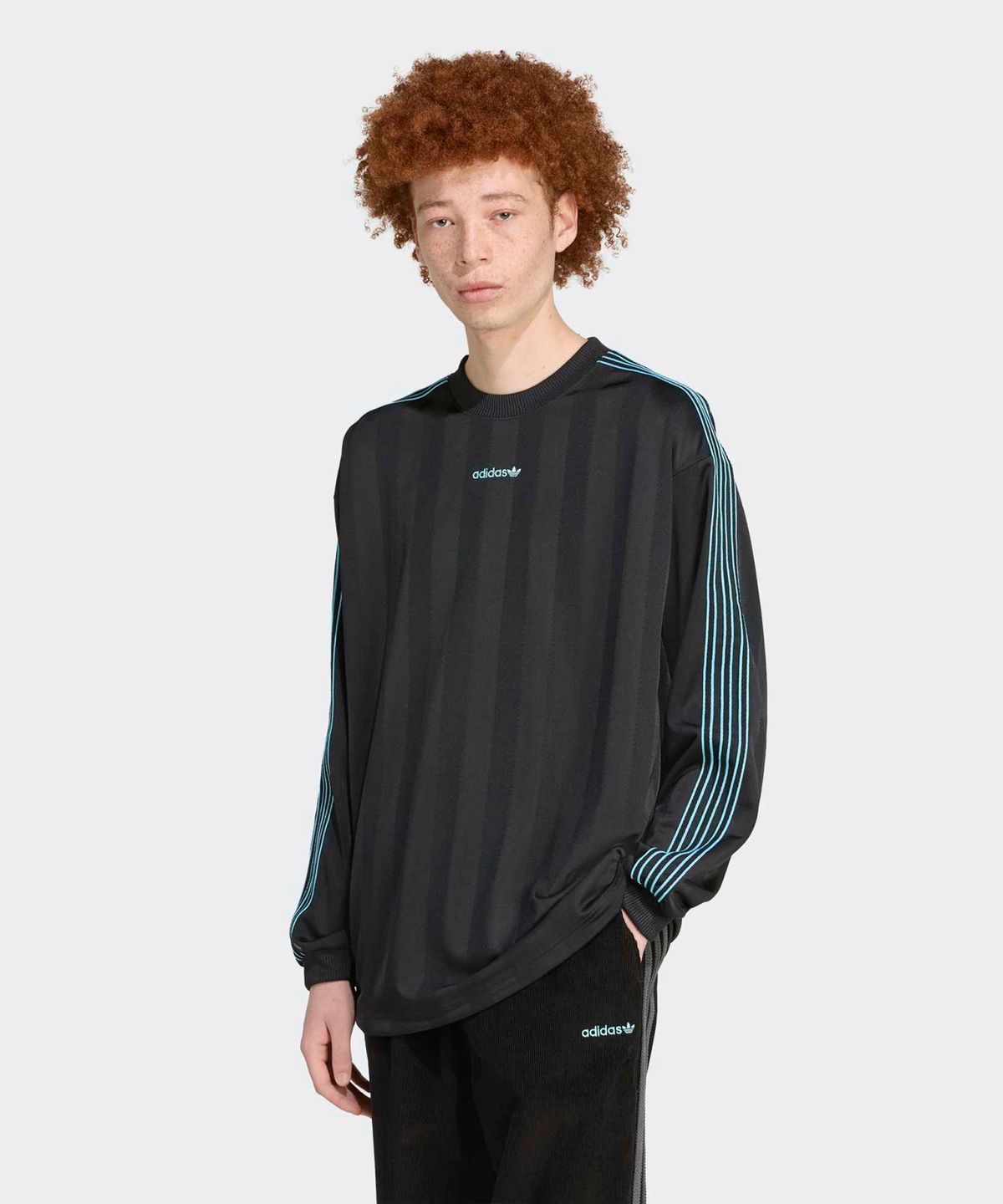 아디다스(ADIDAS) 롱 슬리브 저지 - 블랙 / JX3099
