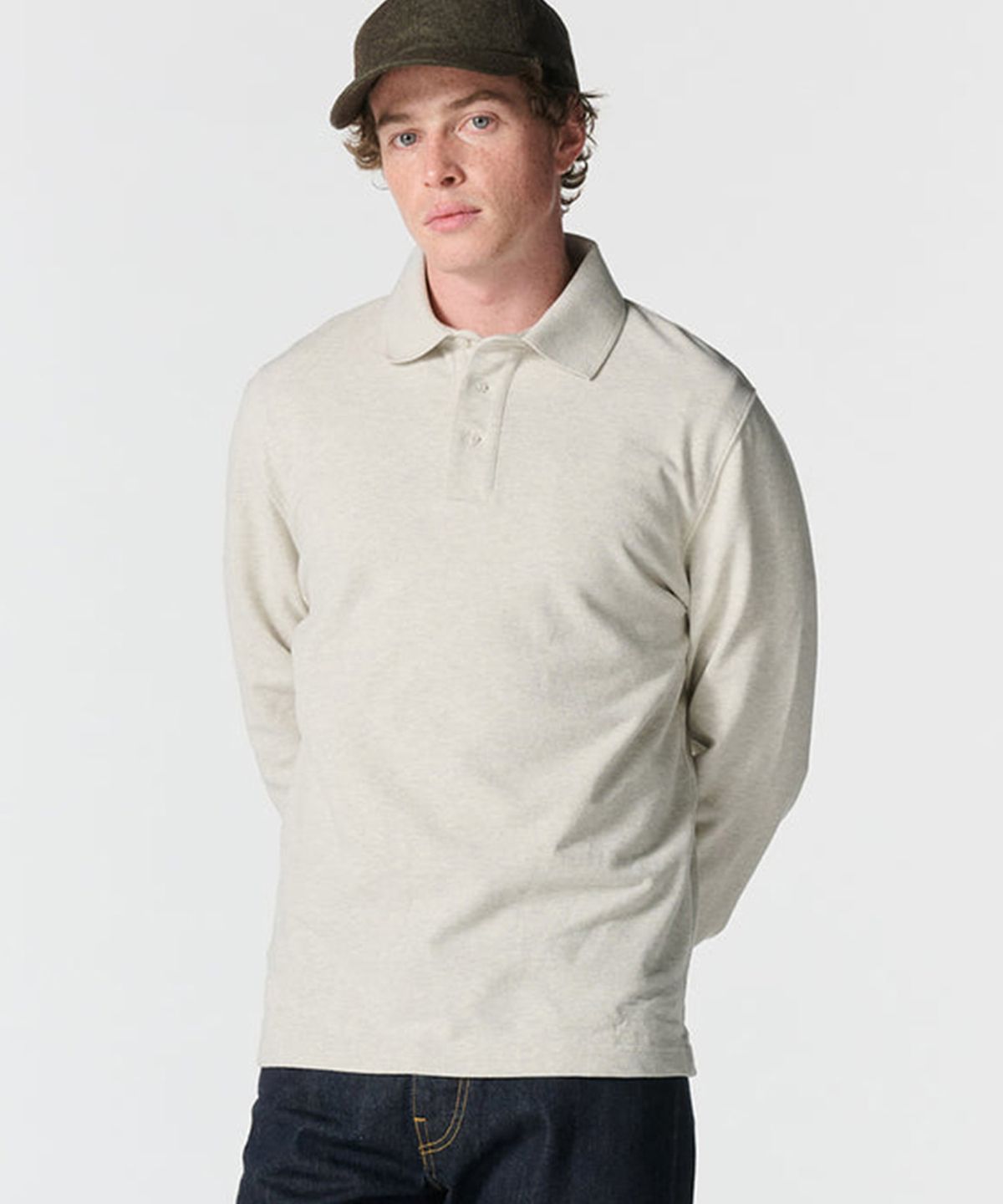 노아(NOAH) (U) 롱 슬리브 피케 폴로 라이트 헤더 LONG SLEEVE PIQUE POLO LIGHT HEATHER