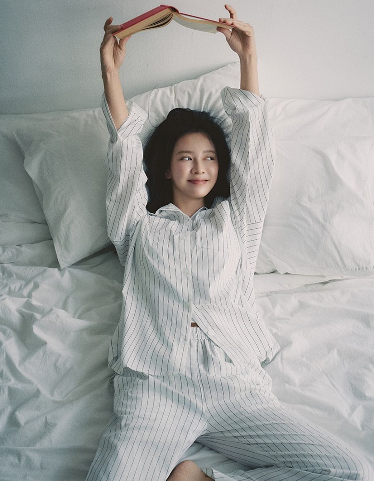 니나쏭(NINASSONG) 스트라이프 오버핏 셔츠