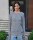 Boucle Long Sleeve Knit - Grey