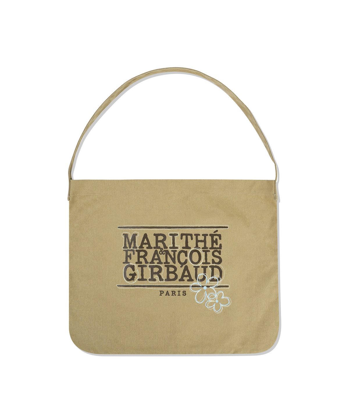 마리떼 프랑소와 저버(MARITHÉ + FRANҪOIS GIRBAUD) FLOWER CLASSIC LOGO ONE SHOULDER ECO BAG dark beige
