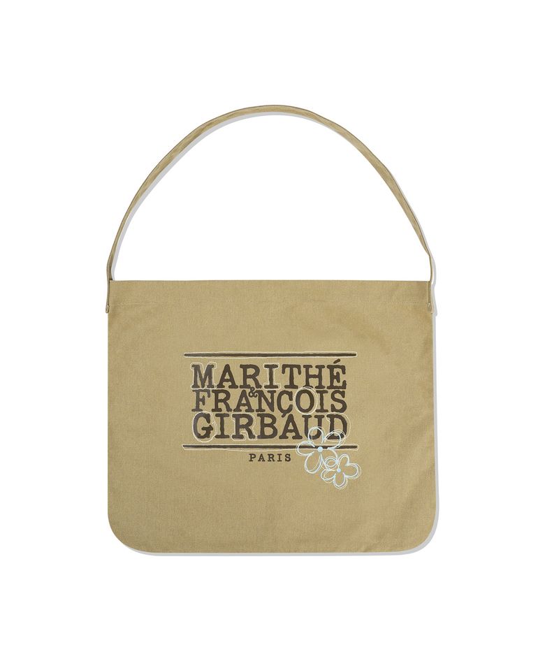 FLOWER CLASSIC LOGO ONE SHOULDER ECO BAG dark beige