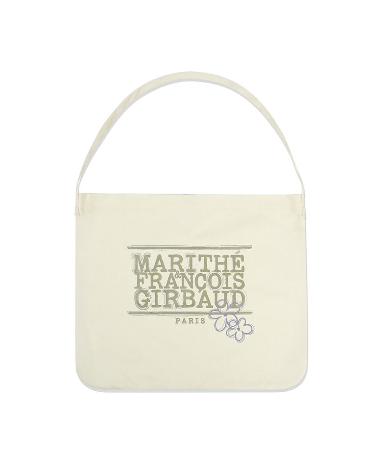 FLOWER CLASSIC LOGO ONE SHOULDER ECO BAG cream