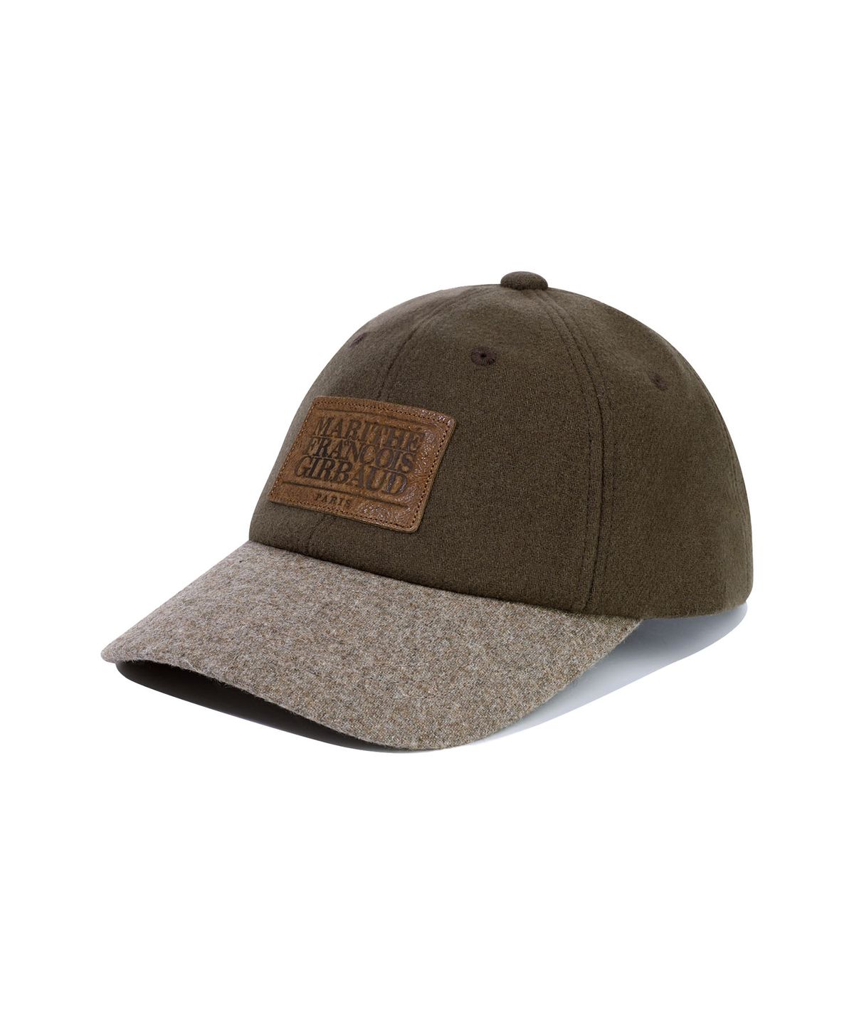 마리떼 프랑소와 저버(MARITHÉ + FRANҪOIS GIRBAUD) CLASSIC LOGO COLOR BLOCK WOOL CAP brown