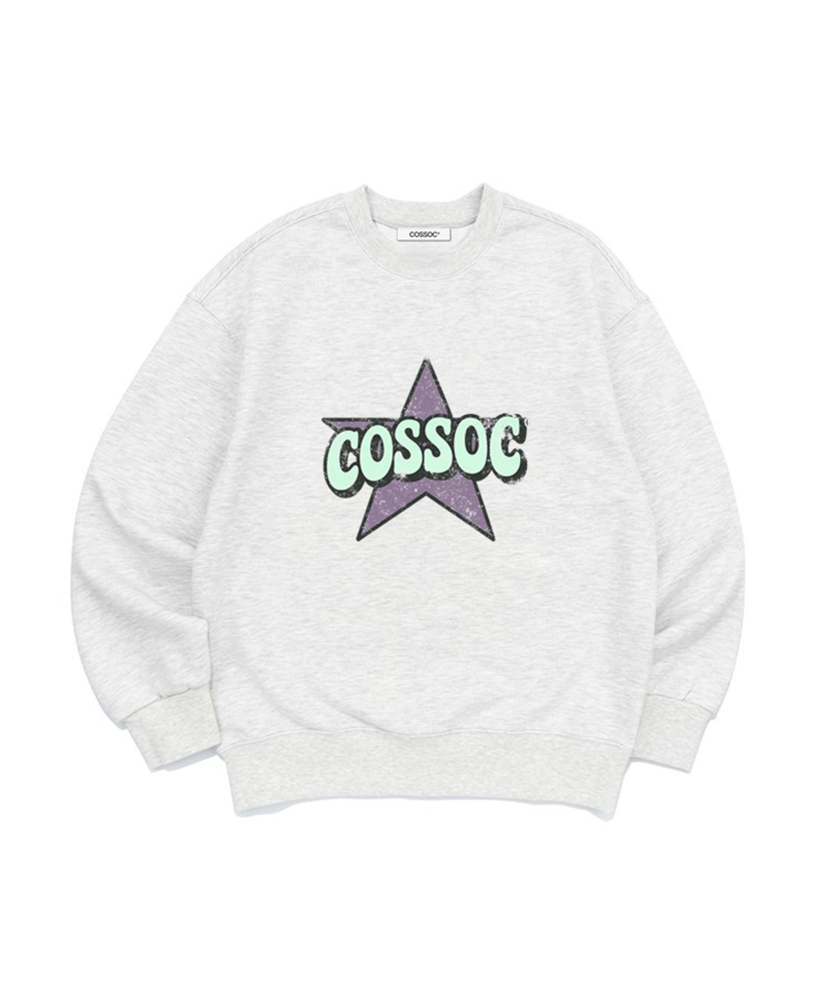 코소(COSO) 컬러풀 스타 코소 스웻 맨투맨(LIGHT GREY)