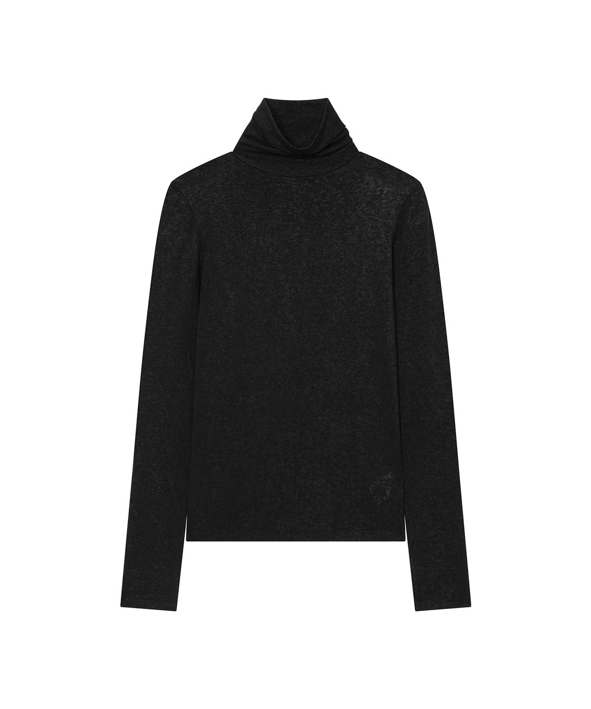 더포르타(THEPORTA) CLASSIC WOOL HIGH NECK T-SHIRT, BLACK