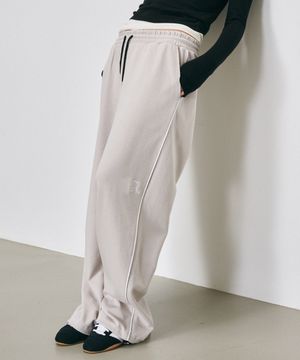 디어 DR 파이핑 스웨트 팬츠 (라이트 그레이)