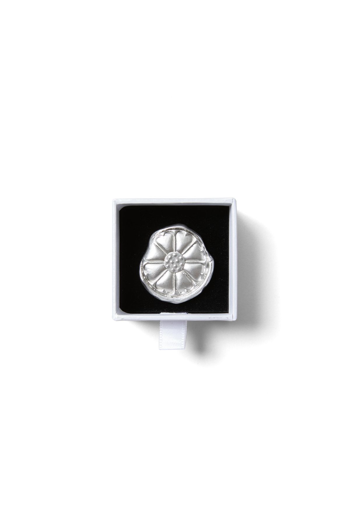 홀리선(HORLISUN) Lotus Flower Brooch Silver Gray