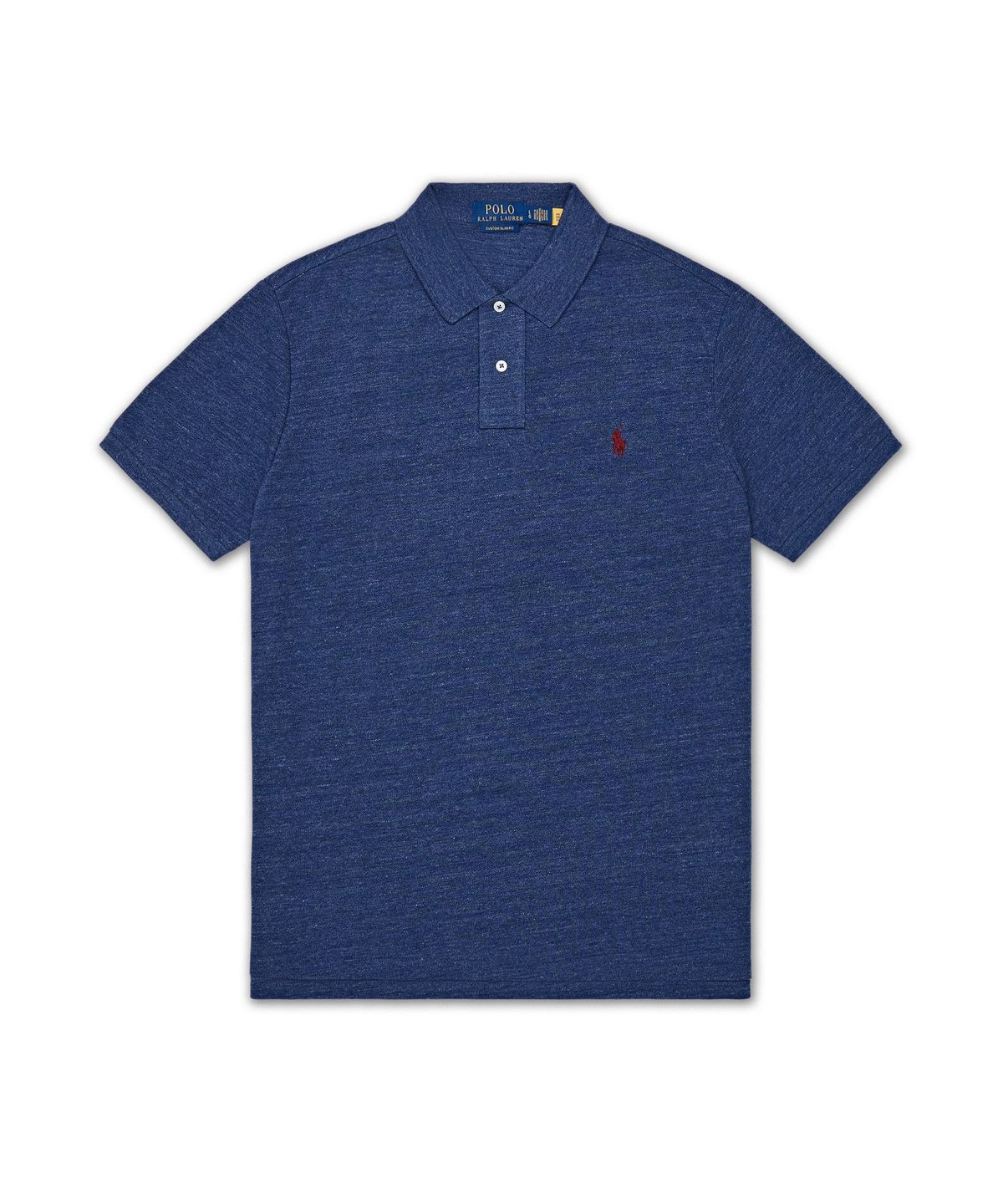 폴로 랄프 로렌(POLO RALPH LAUREN) 커스텀 슬림핏 메시 폴로 셔츠-블루