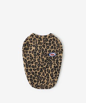 레오파드 강아지 민소매 (브라운)