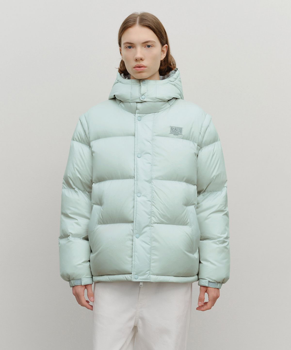 마리떼 프랑소와 저버(MARITHÉ + FRANҪOIS GIRBAUD) DETATCHABLE DOWN JACKET mint gray