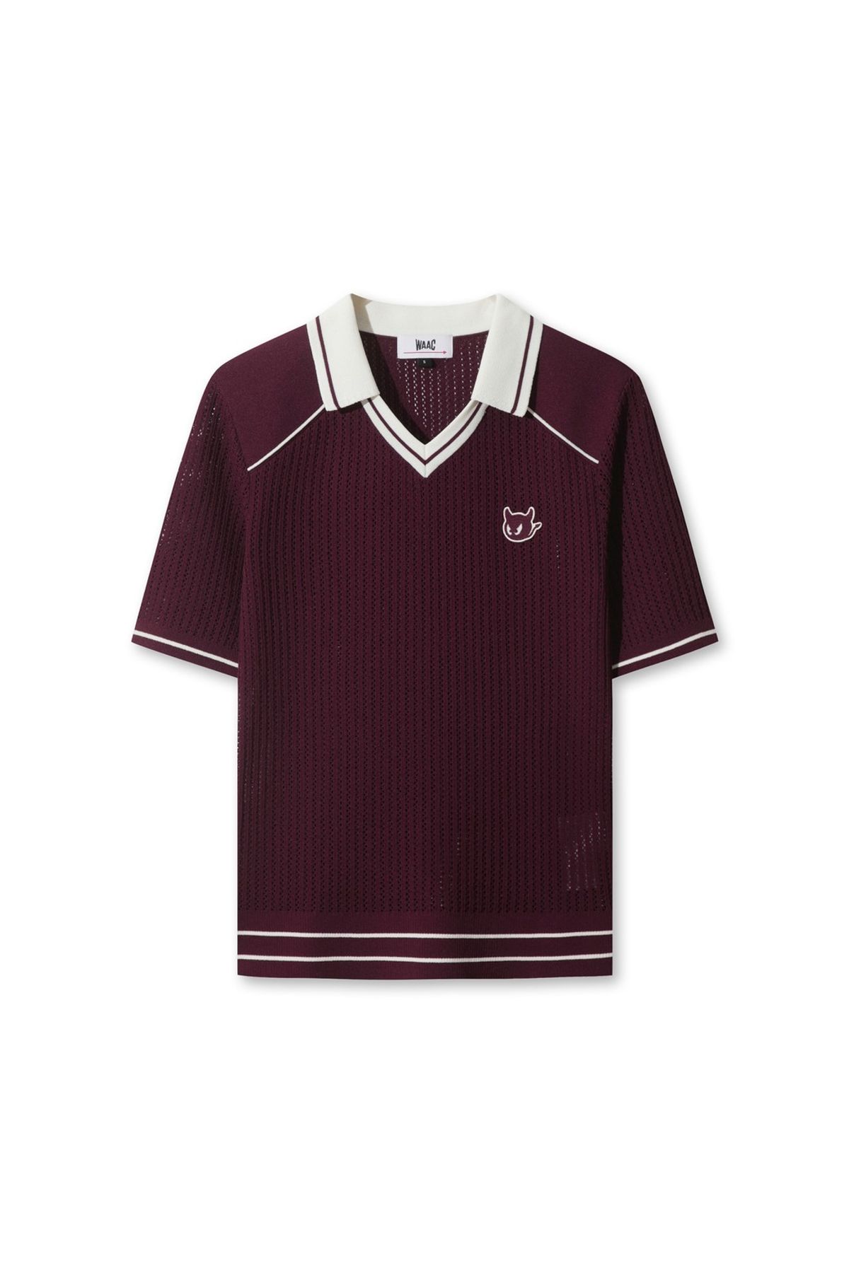 왁(WAAC) Women Air Mesh Knit Polo WWWAA25604WIX