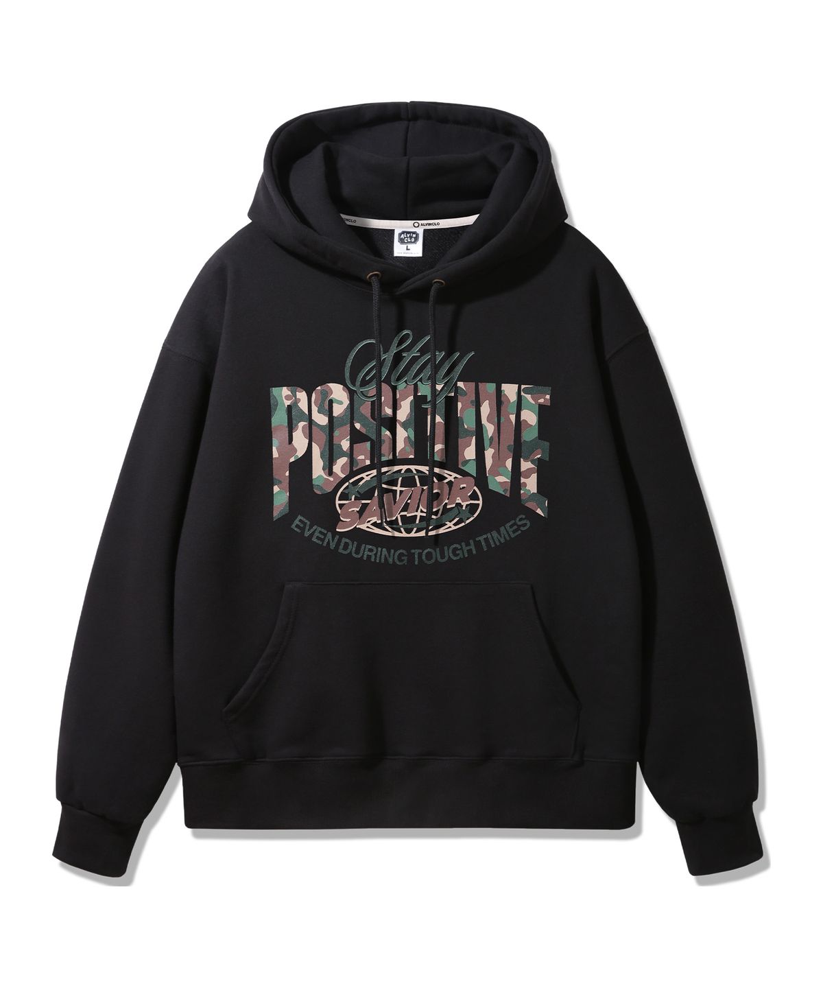 앨빈클로(ALVINCLO) CAMO POSITIVE 오버핏 후드티 AVH282 (2 COLOR)