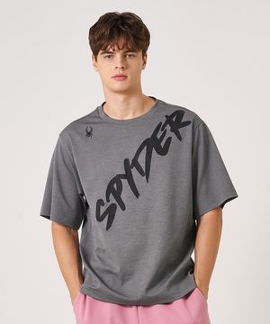 남성  IRON PINK  반팔 티셔츠 SPKFCNRS205MGRY