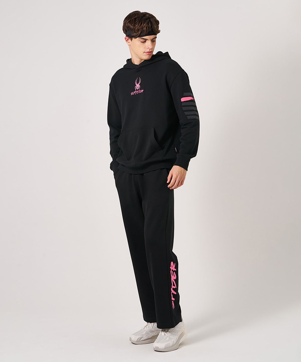 스파이더(SPYDER) 공용  IRON PINK  트레이닝 스트레이트 팬츠 SPKFCNFP202MBLK