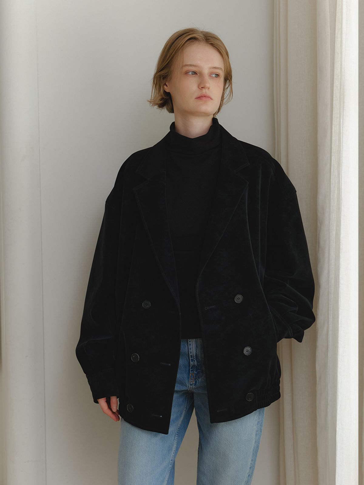 리지(LEEZIE) Eclipse Fake Leather Jacket_L (2Colors)