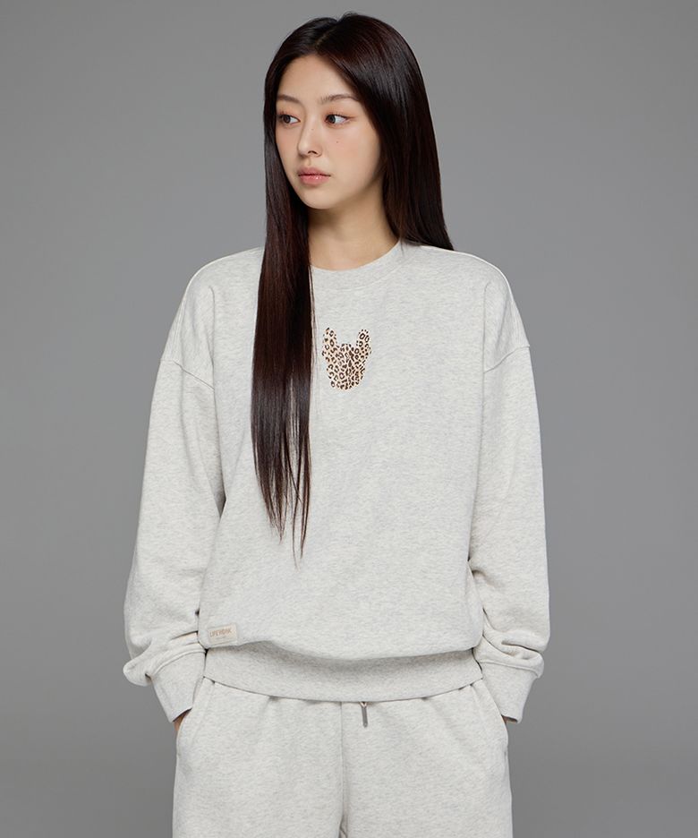 여성) 호피 라독 프린트 맨투맨