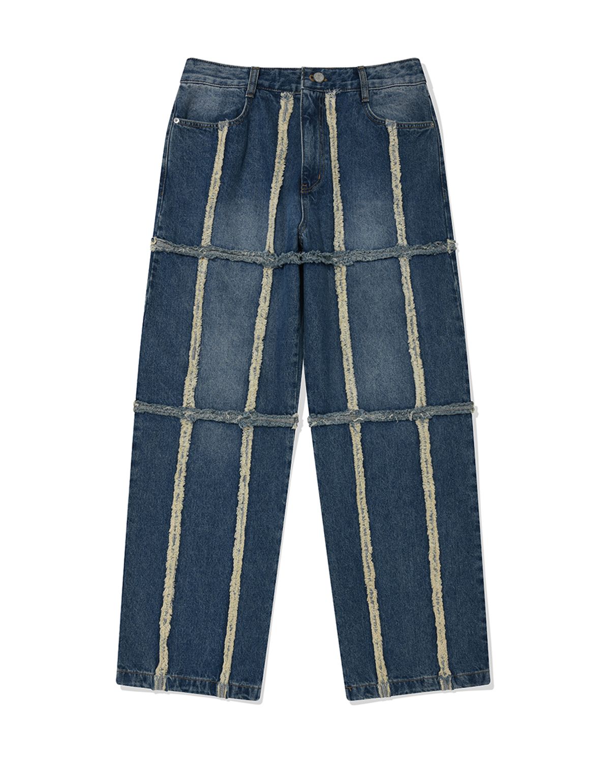 포스333(PHOS333) Patchwork washed Jeans