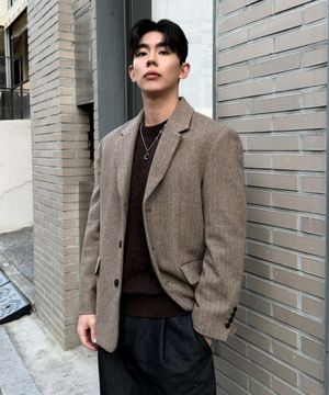 [오정규 PICK] [COUTURE]헤링본 오버핏 자켓