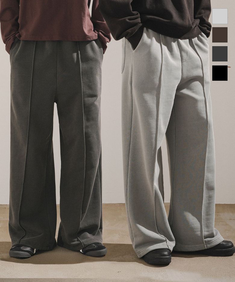 [2PACK] 누와 피그먼트 와이드 스웨트 팬츠 SJLP2655