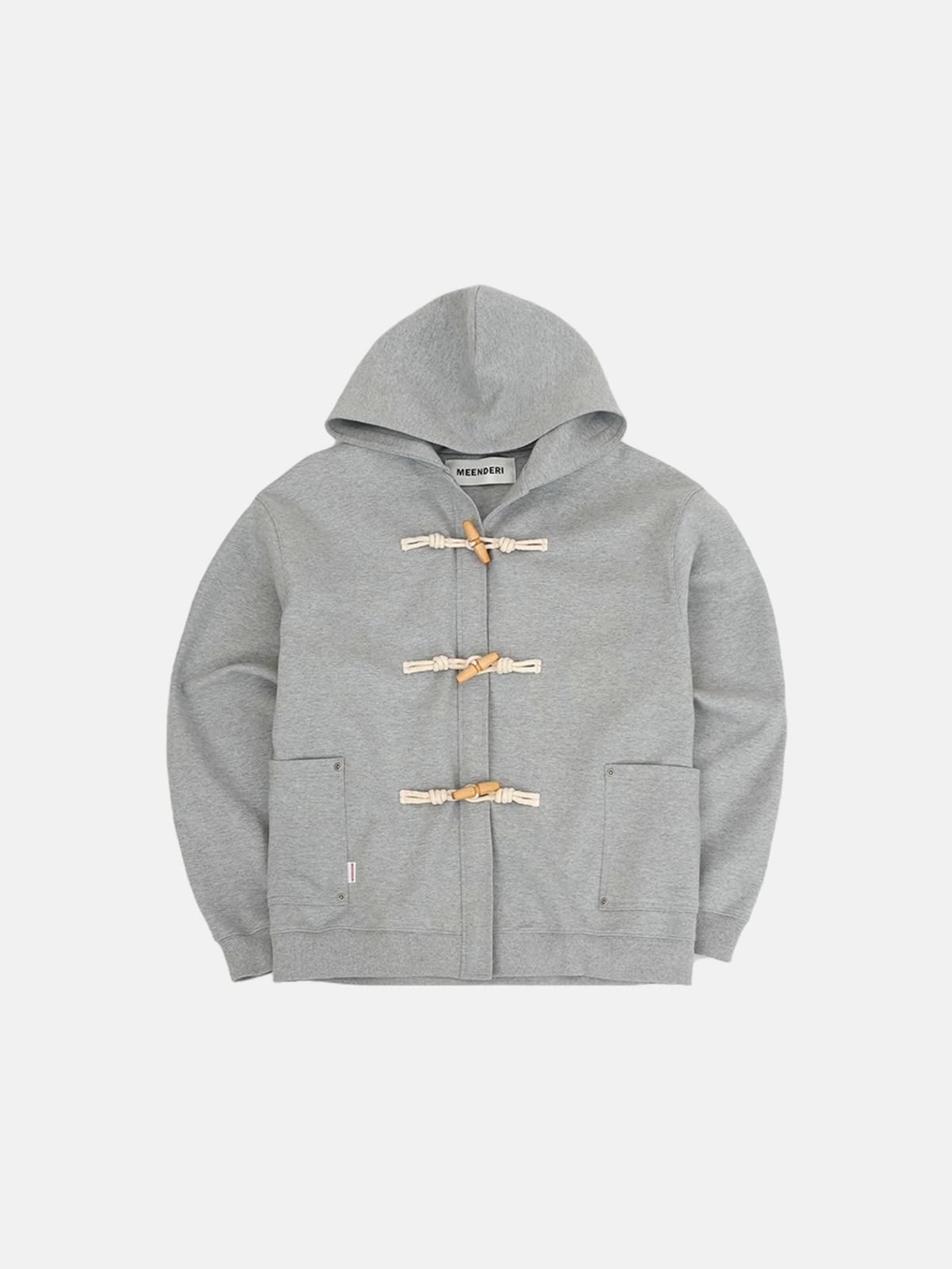 민더리(MEENDERI) [UNISEX] BIG POCKET DUFFLE JACKET - GREY