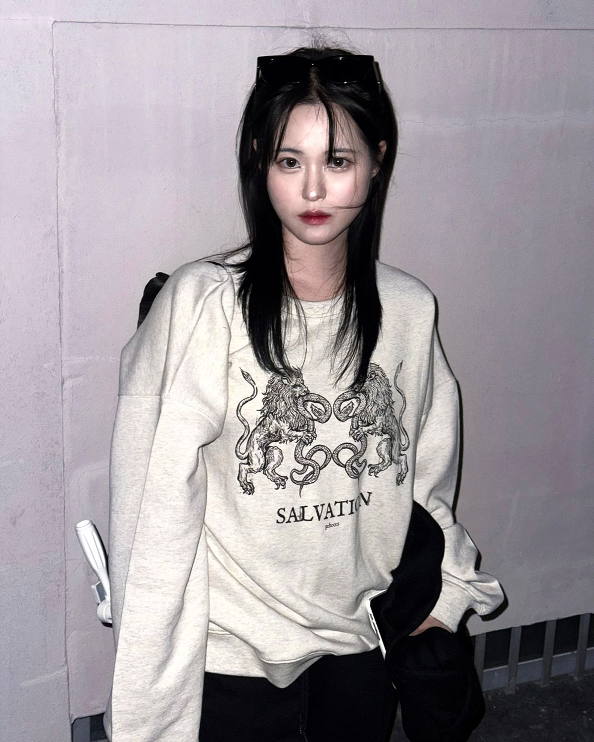 포스333(PHOS333) Salvation Lion Sweatshirt/Oatmeal