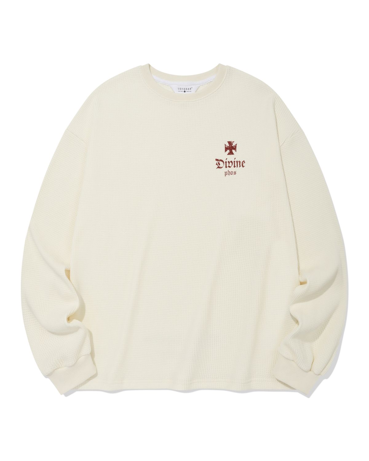포스333(PHOS333) Divine Waffle Long Sleeved/Cream