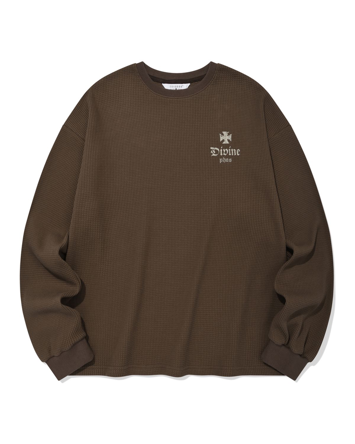 포스333(PHOS333) Divine Waffle Long Sleeved/Dark Brown