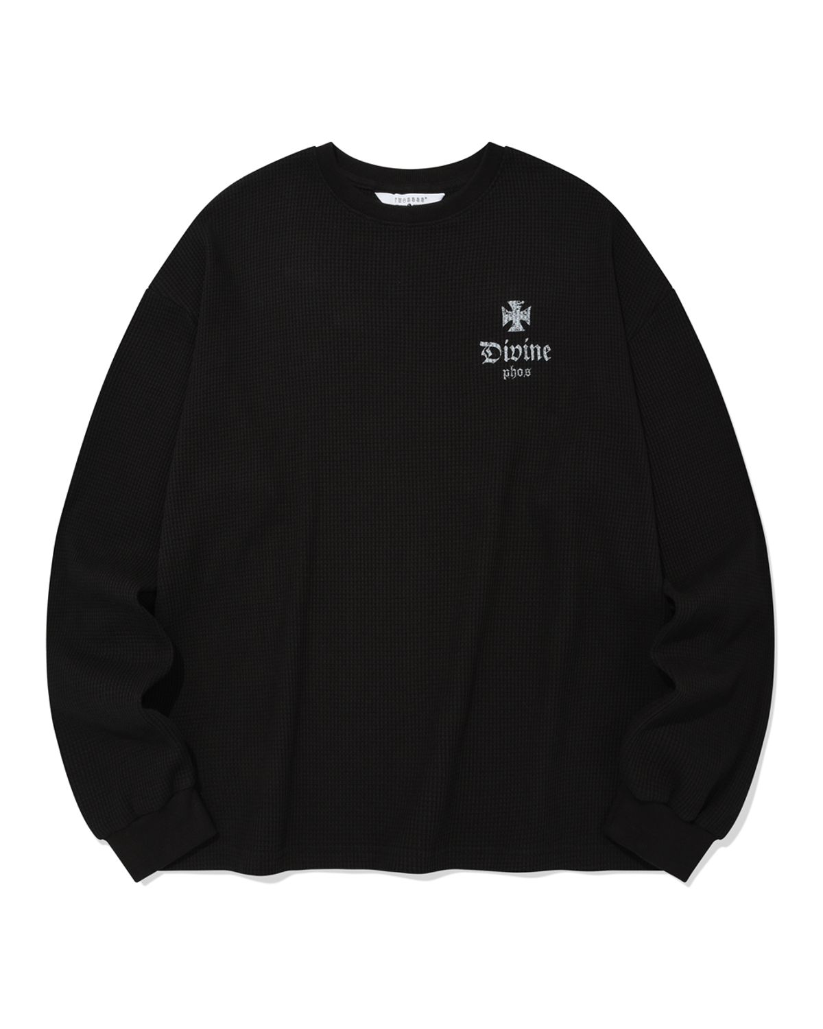 포스333(PHOS333) Divine Waffle Long Sleeved/Black