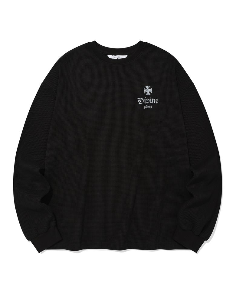 Divine Waffle Long Sleeved/Black