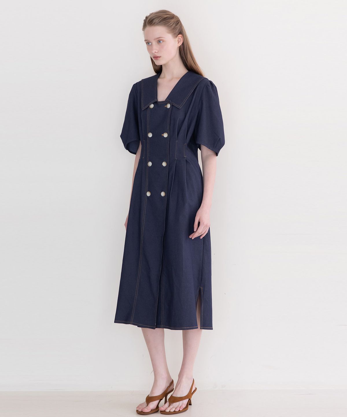 제이마크뉴욕(JMARKNEWYORK) Double-button dress - Indigo