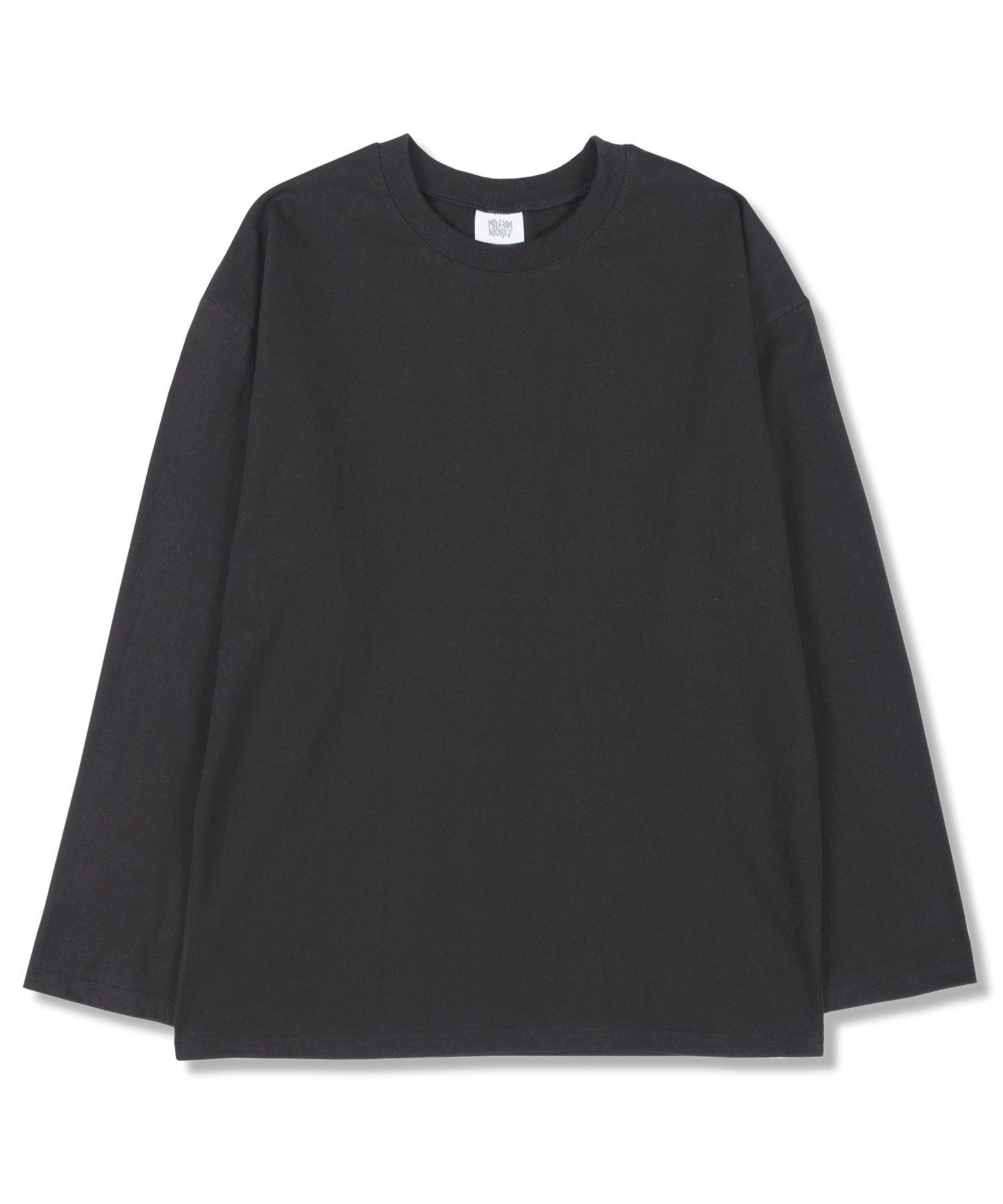 MUSINSA公式 | MIDNIGHT12AM 無地オーバーサイズ長袖Tシャツ 
