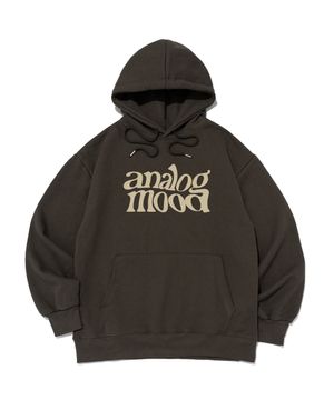 웨이브 로고 후드티셔츠 (카키)